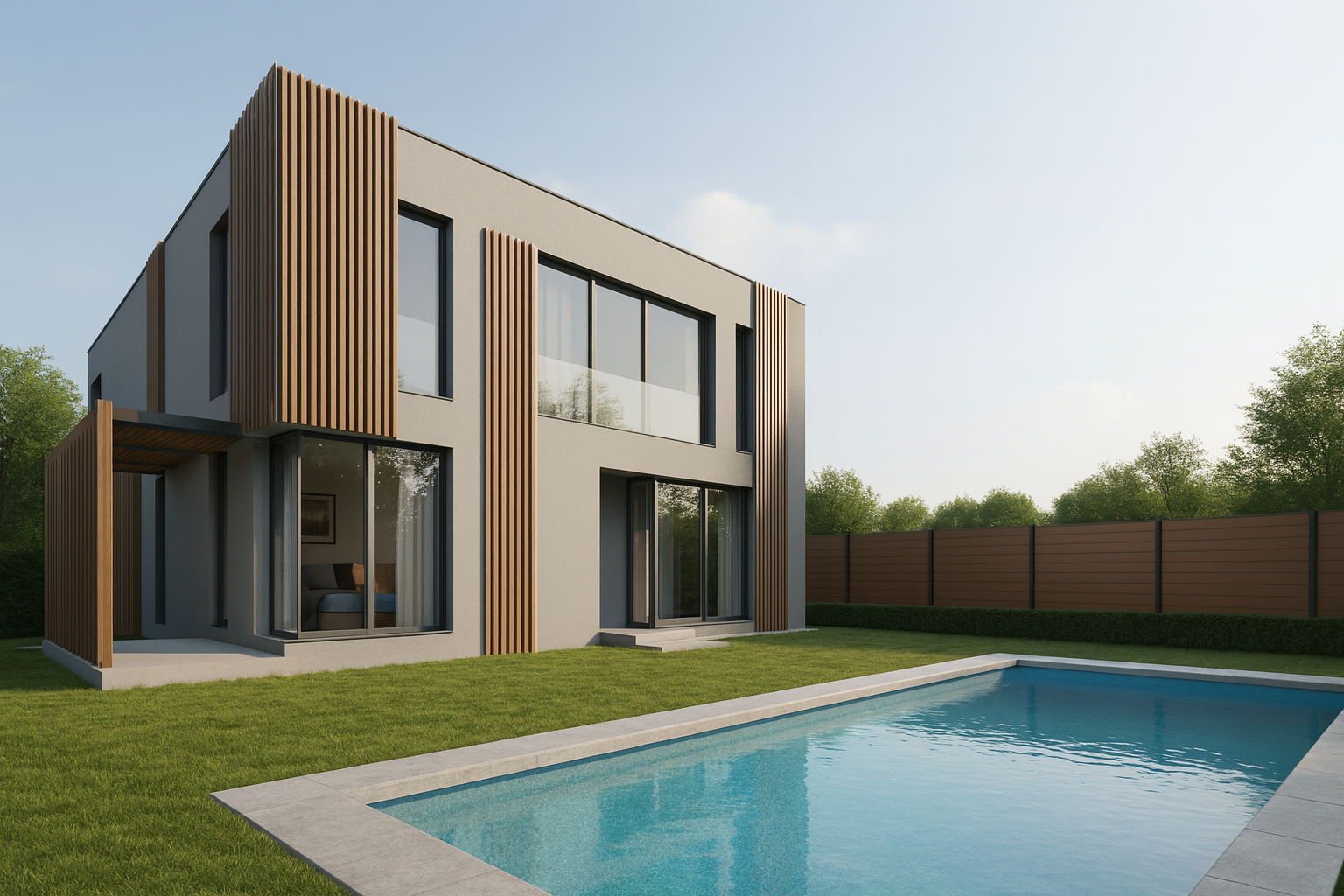 Modern living space finished with SD Wall Panels cladding